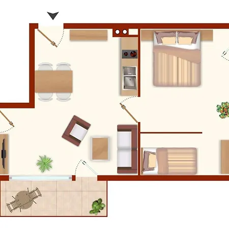 Kapitaenshaus Nr 12 Appartement *